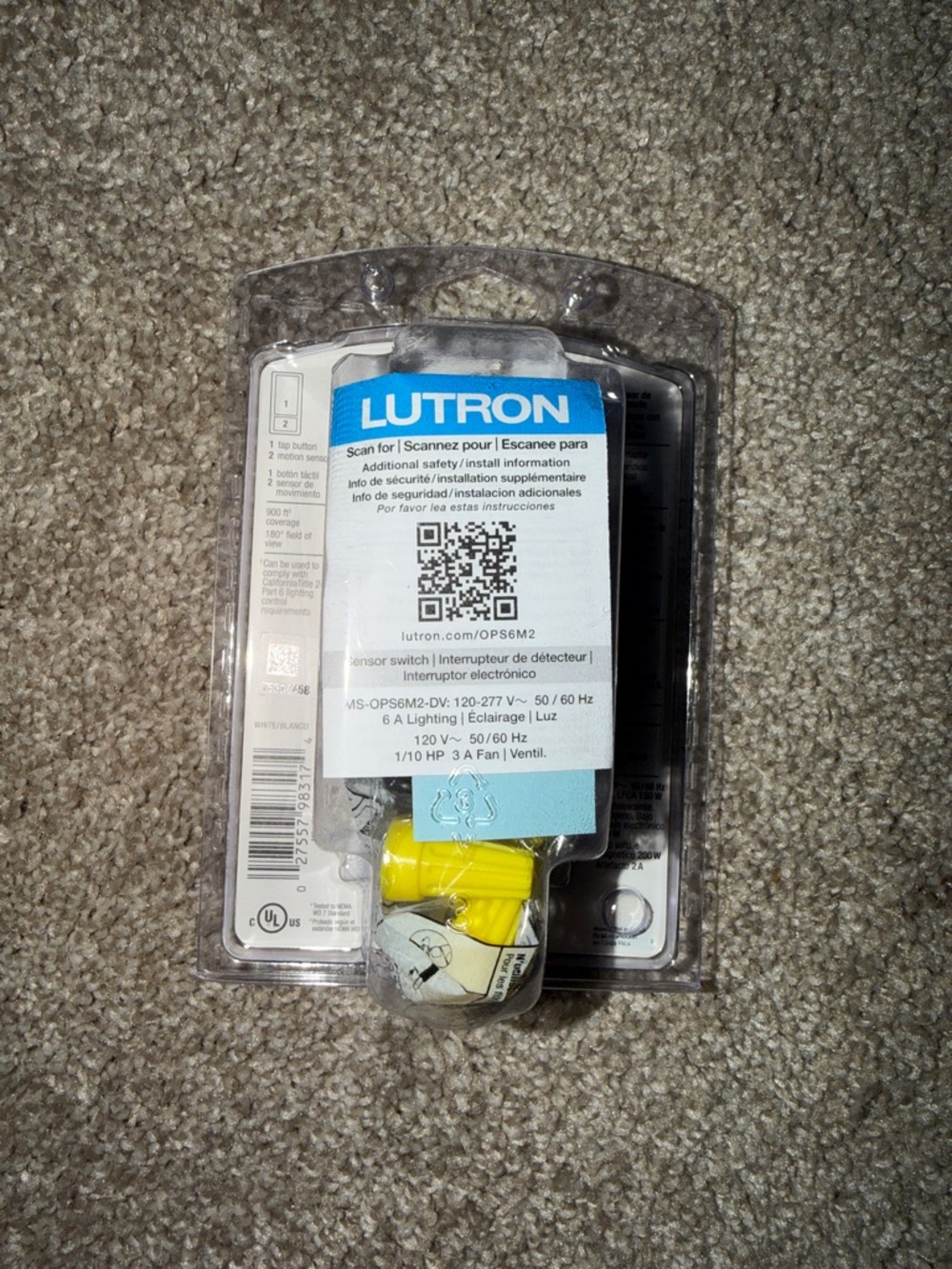 Lutron Vacancy Sensor Switch - Picture 3 of 5